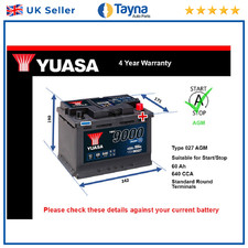 AGM Battery fits LAND ROVER