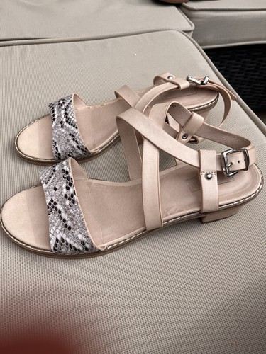 Size beige snake strappy - size, beige/snake