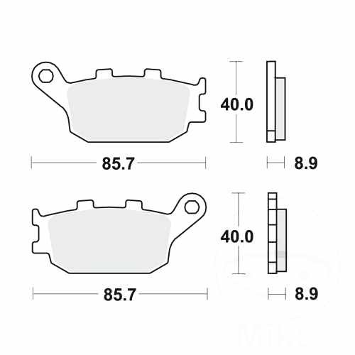 Trw brake pads sintered - pads, rear