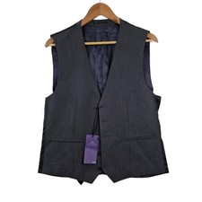 Next Mens Tailoring Waistcoat 40R Dark Grey NEW BNWT Wedding Formal £35 RRP