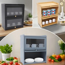 Tier storage cabinet wooden - 2-tier,