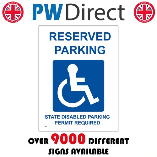 Sign reserved parking - reserved, state