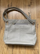 LAKELAND Leather Handbag Tote Bag Sage Green Leather Med Size