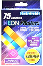 Neon Plasters Waterproof Colourful - Pack of 75