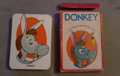 Vintage children donkey card - donkey,