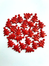 Christmas tree buttons mixed colours green red 21mm x 18mm - packs of 50
