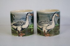 Iden Pottery Sussex Mug Pair Goose Design