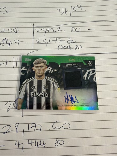 Lewis hall 2025 topps uefa - topps,