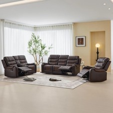 Modern Leather Reclining Sofa