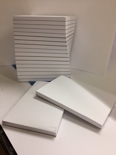 Memo pads plain white - ,