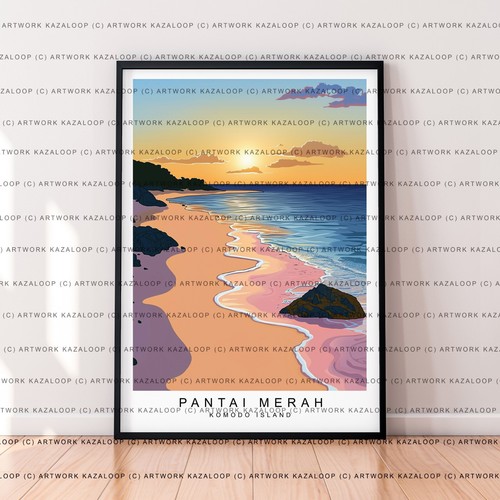 Komodo island pink - island,