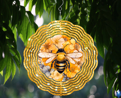 Glitter bee 10inch - 10inch, wind