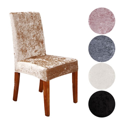 Velvet stretch dining chair - velvet,