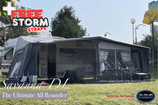 2025 CampTech Savanna DL Full Seasonal Caravan Awning 25mm Steel Frame All Sizes