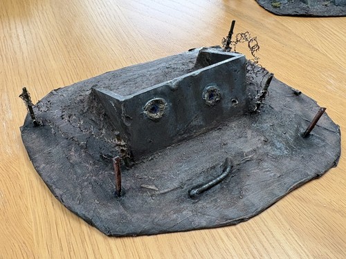 Anti tank wire barricade - &, wire,