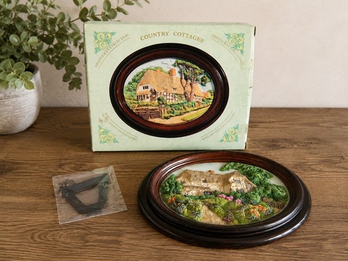 Vintage country cottages - vintage, 3d