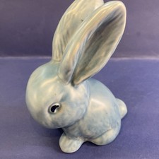 Vintage SylvaC Light  Blue Bunny Rabbit Figure  5" tall
