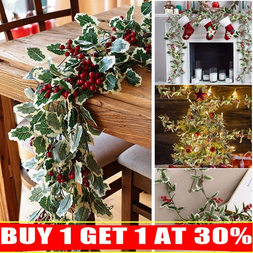 Christmas garland holly - 1.8m,