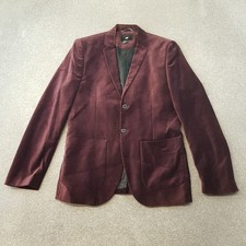 H&M Mens Jacket 40R Burgundy
