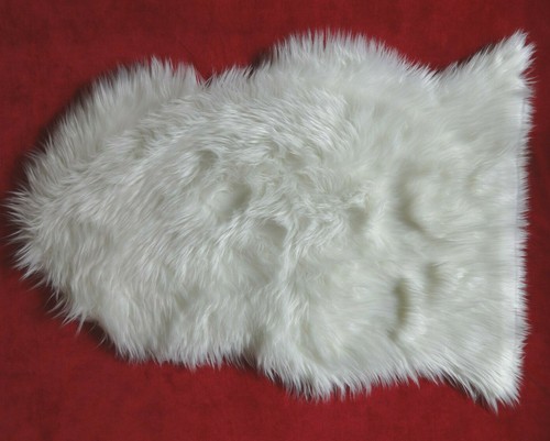 Soft fluffy rug white faux - fluffy,