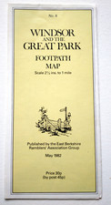 WINDSOR AND THE GREAT PARK FOOTPATH MAP 1982 East Berkshire Ramblers Association