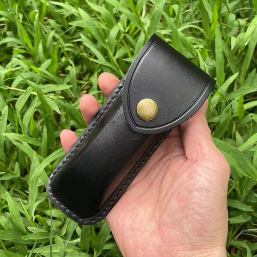 Vintage black leather - 5",