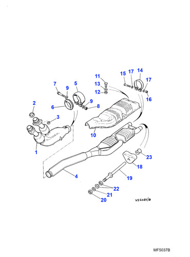 Jaguar genuine pipe - clamp, for