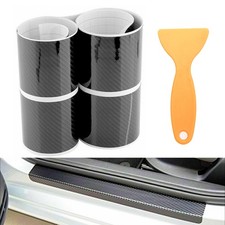 4x Car Black Carbon Fiber