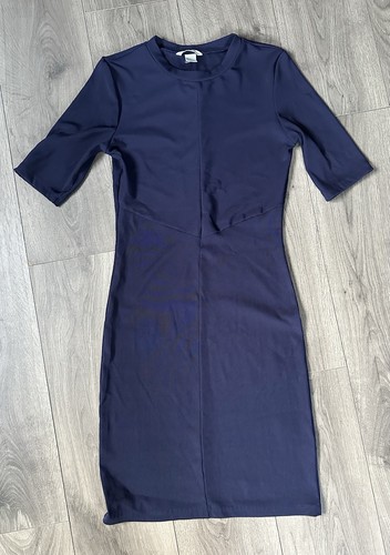 Navy blue stretchy fitted - stretchy,