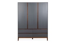 Heal's Lars Grey & Walnut Triple Wardrobe RRP £1999