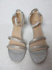 Allegra K Silver Sparkly Open