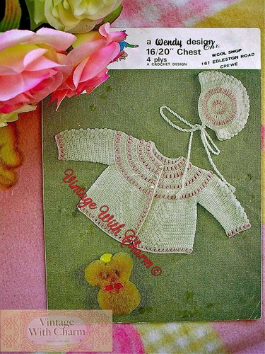 Vintage crochet pattern - pattern, baby's