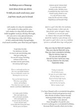 50 self adhesive verse labels for Birthday cards on white background