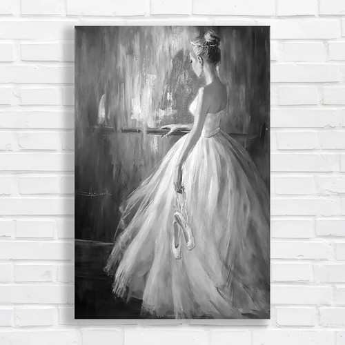 Elegant ballerina black - elegant, white
