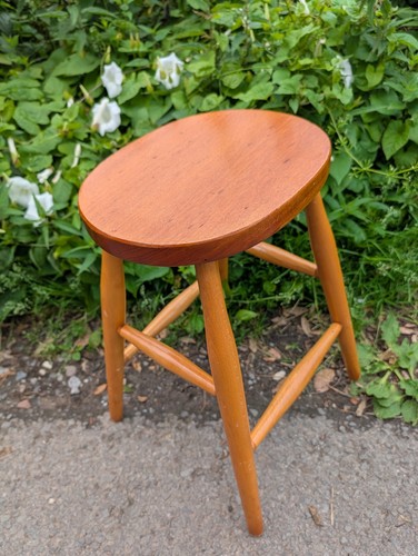 Vintage mid century oak elm - &,
