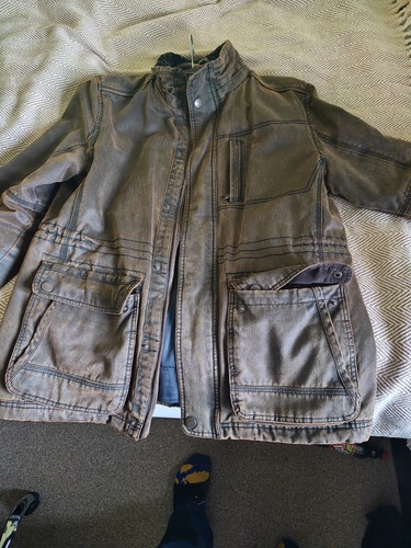 Mantaray men leather jacket - leather,