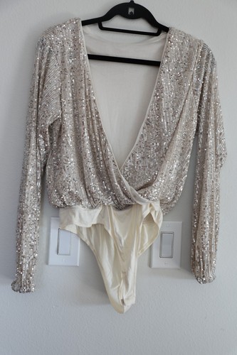 Sexy sequin unitard - sequin, bodysuit