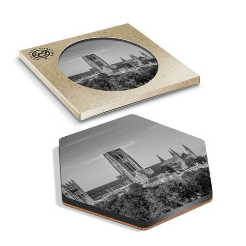 Hexagon coaster bw - hexagon,