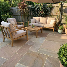 Raj green sandstone paving - green,