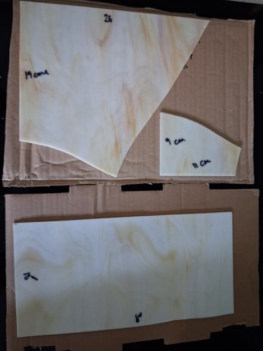 Pieces brown and cream - of,