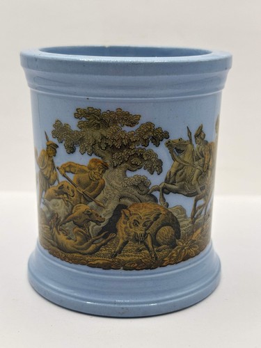 Old blue pictorial prattware - blue,