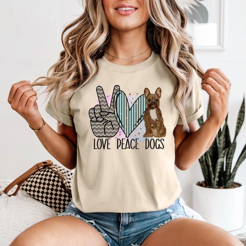 Love peace dogs - love, t-shirt