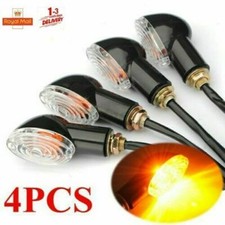 4x Motorcycle Motorbike Universal Turn Signal Indicators Light Lamp Bulb Amber
