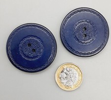 2 Large Vintage Dark Blue