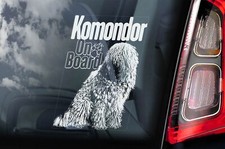 Komondor Dog Sticker, Car Window Sign, Pet Owner Gift Idea, Bumper Decal - V01
