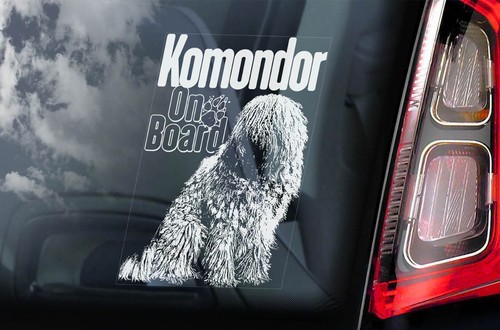 Komondor dog sticker car - komondor, sticker,