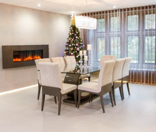 glass dinning table and  8