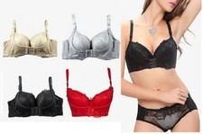 Women Super Boost Magic Enhancer Push up Bra Sets Gel Padded Side Support 