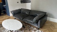 One 3-Seater Dark Grey Leather