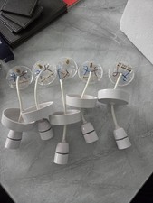 5 Pcs x 9 Inches Pendant Light Fitting Set With Ceiling Rose & B22 Bulb Holder